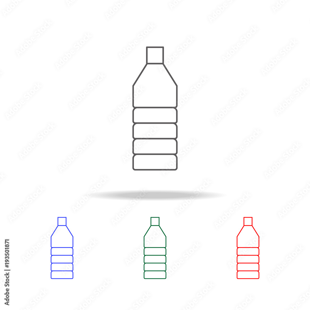 Poster oil plastic bottle line icon. elements in multi colored icons for mobile concept and web apps. icons