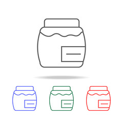 Jar with paper cover icon. Elements in multi colored icons for mobile concept and web apps. Icons for website design and development, app development