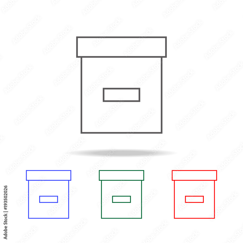Poster box line icon. elements in multi colored icons for mobile concept and web apps. icons for website de