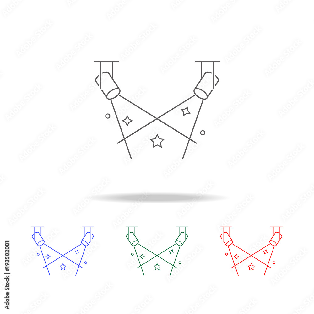 Aufkleber beam lights line icon. elements in multi colored icons for mobile concept and web apps. icons for we