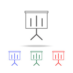 Diagram board line icon. Elements in multi colored icons for mobile concept and web apps. Icons for website design and development, app development