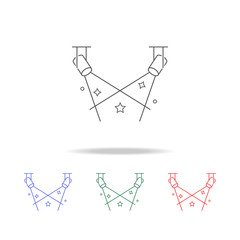 Beam lights line icon. Elements in multi colored icons for mobile concept and web apps. Icons for website design and development, app development