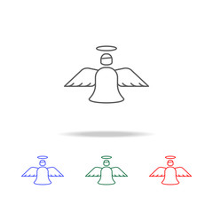 Angel Line Icon. Elements in multi colored icons for mobile concept and web apps. Icons for website design and development, app development