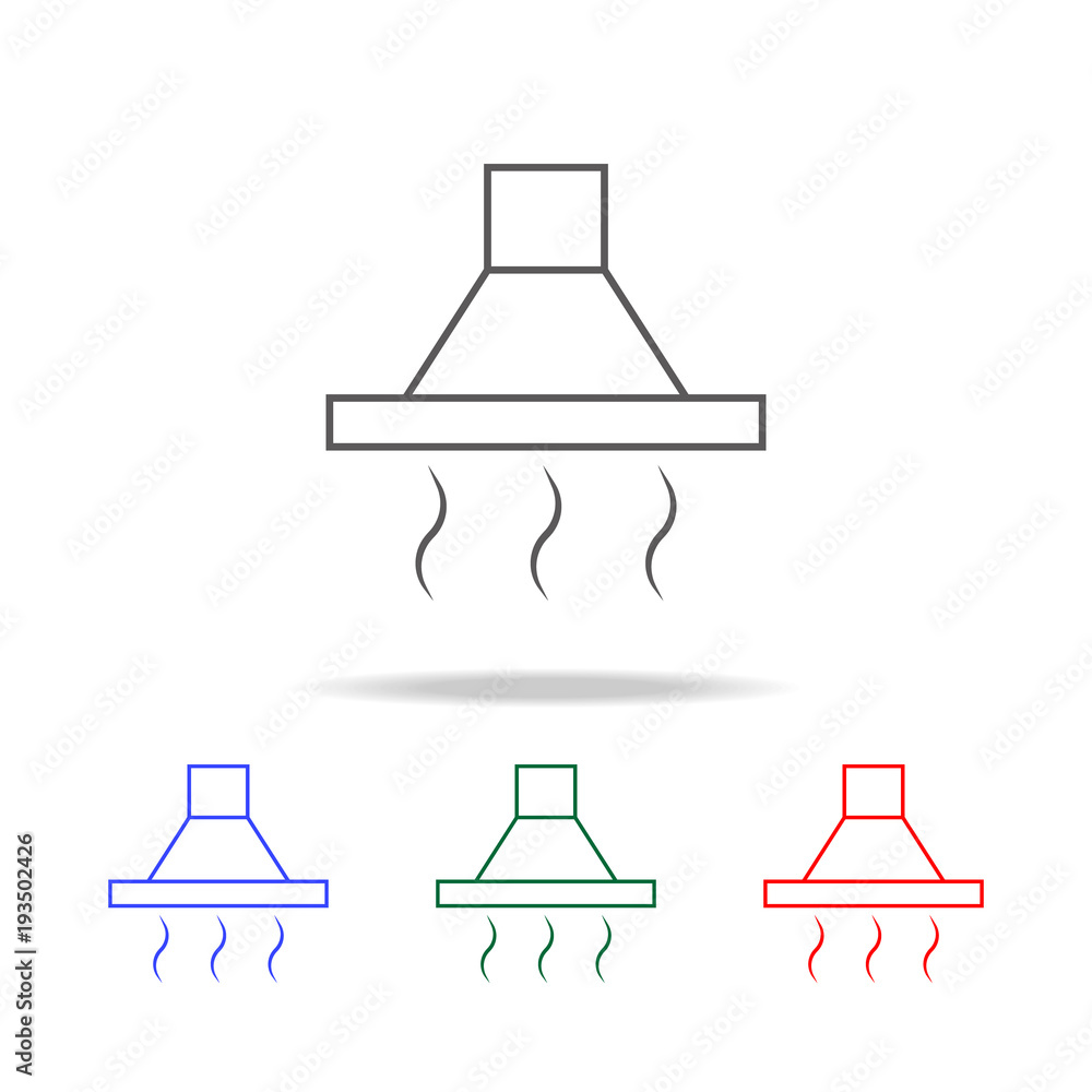 Aufkleber cooker hood icon. elements in multi colored icons for mobile concept and web apps. icons for website