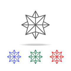eight-pointed star icon. Elements in multi colored icons for mobile concept and web apps. Icons for website design and development, app development