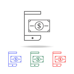 mobile wallet icon. Elements in multi colored icons for mobile concept and web apps. Icons for website design and development, app development