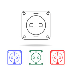 electric outlet icon. Elements in multi colored icons for mobile concept and web apps. Icons for website design and development, app development