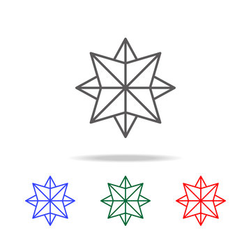 eight-pointed star icon. Elements in multi colored icons for mobile concept and web apps. Icons for website design and development, app development