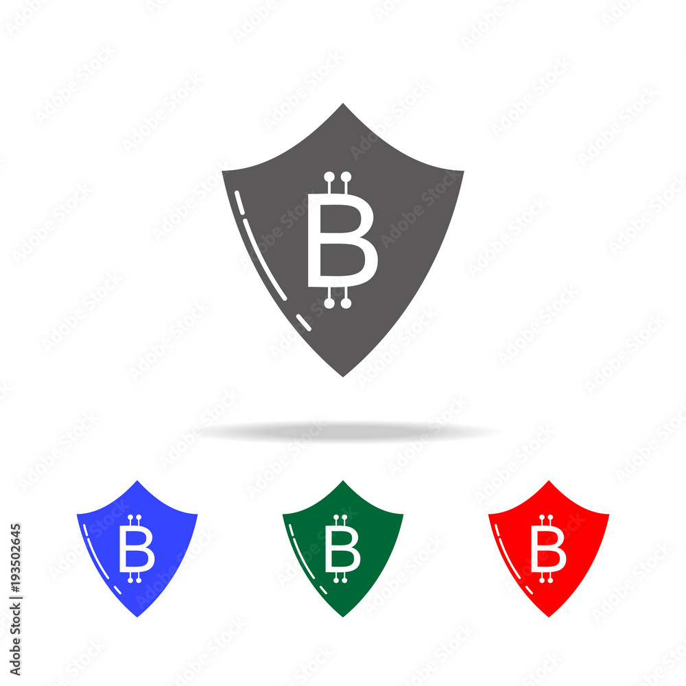 Poster reliability of the crepto currency icon. elements in multi colored icons for mobile concept and web 