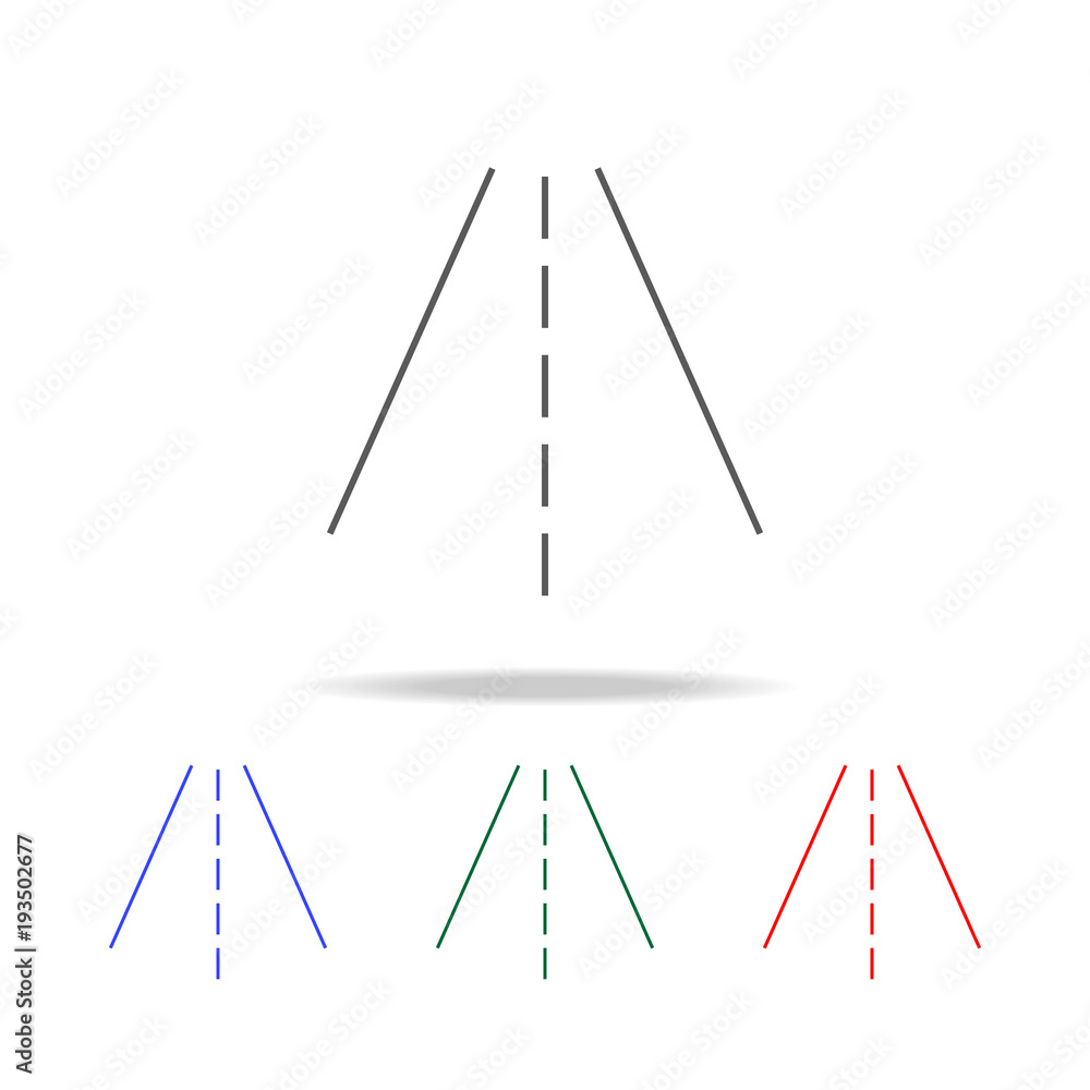Poster road icon. elements in multi colored icons for mobile concept and web apps. icons for website design