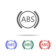 ABS sign icon. Elements in multi colored icons for mobile concept and web apps. Icons for website design and development, app development