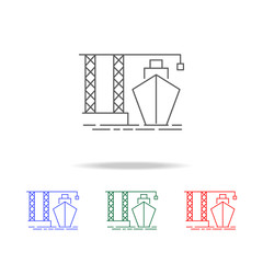 ship loading icon. Elements in multi colored icons for mobile concept and web apps. Icons for website design and development, app development