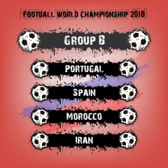 Football championship 2018 group B