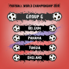Football championship 2018 group G