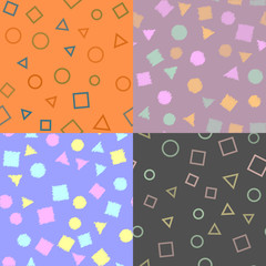 Seamless pattern with geometric figures. Texture pattern. Vector.