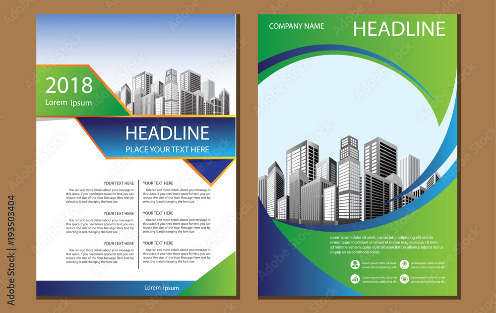 Wall mural design cover book brochure flyer layout annual report business template