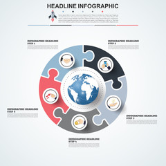 Abstract infographics number options template. Vector illustration. Can be used for workflow layout, diagram, business step option, banner, web design.