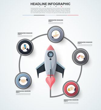 Abstract infographics number options template. Vector illustration. Can be used for workflow layout, diagram, business step option, banner, web design.