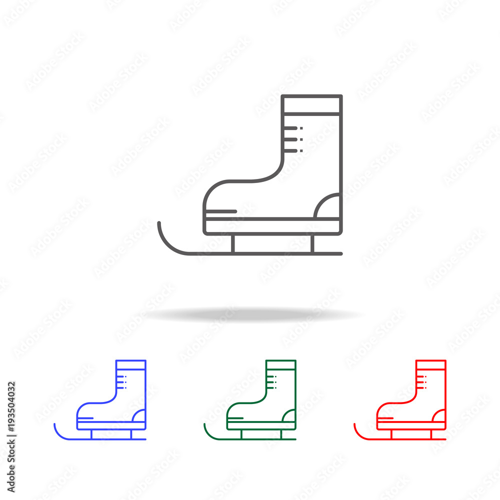Poster skates icon. elements in multi colored icons for mobile concept and web apps. icons for website desi
