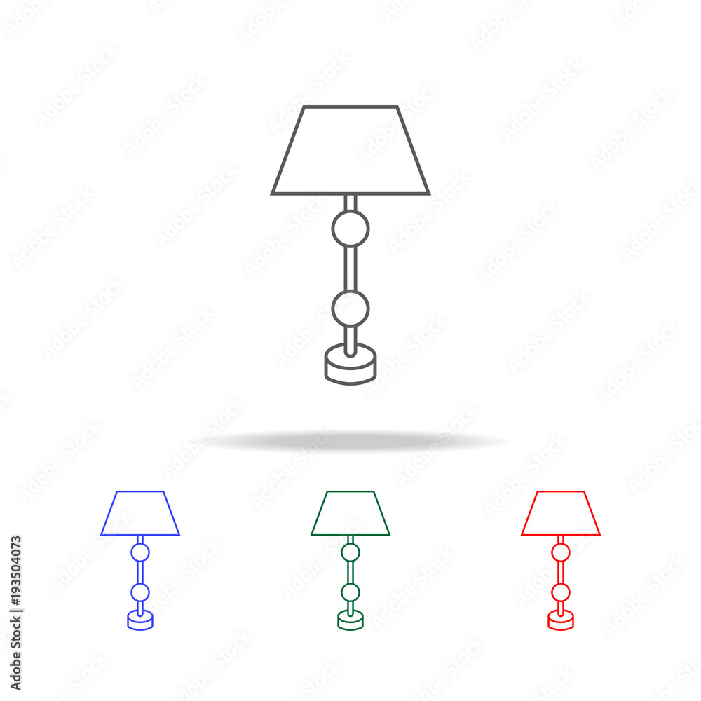 Poster table lamp icon. elements in multi colored icons for mobile concept and web apps. icons for website 