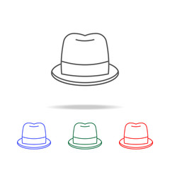hat icon. Elements in multi colored icons for mobile concept and web apps. Icons for website design and development, app development