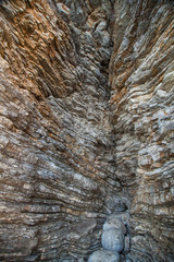 Stone texture of the mountain in Montenegro 