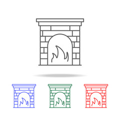 Fototapeta premium fireplace icon. Elements in multi colored icons for mobile concept and web apps. Icons for website design and development, app development