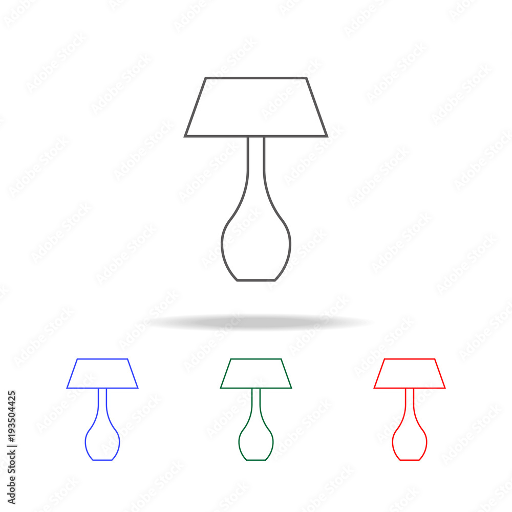 Poster table lamp icon. elements in multi colored icons for mobile concept and web apps. icons for website 