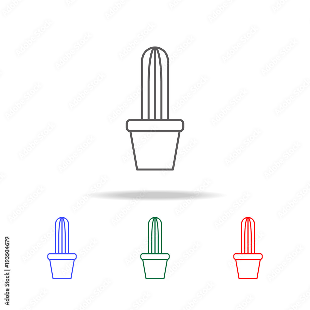 Poster cactus in a pot icon. elements in multi colored icons for mobile concept and web apps. icons for web