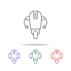 robot on wheels icon. Elements in multi colored icons for mobile concept and web apps. Icons for website design and development, app development