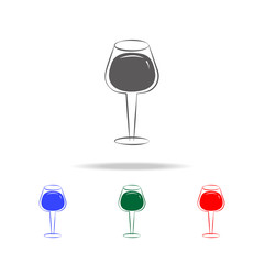 A glass of cognac icon. Elements in multi colored icons for mobile concept and web apps. Icons for website design and development, app development