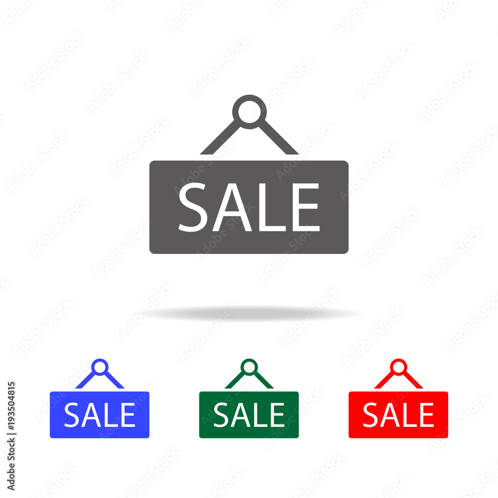 Poster hanging sale sign icon. elements in multi colored icons for mobile concept and web apps. icons for w