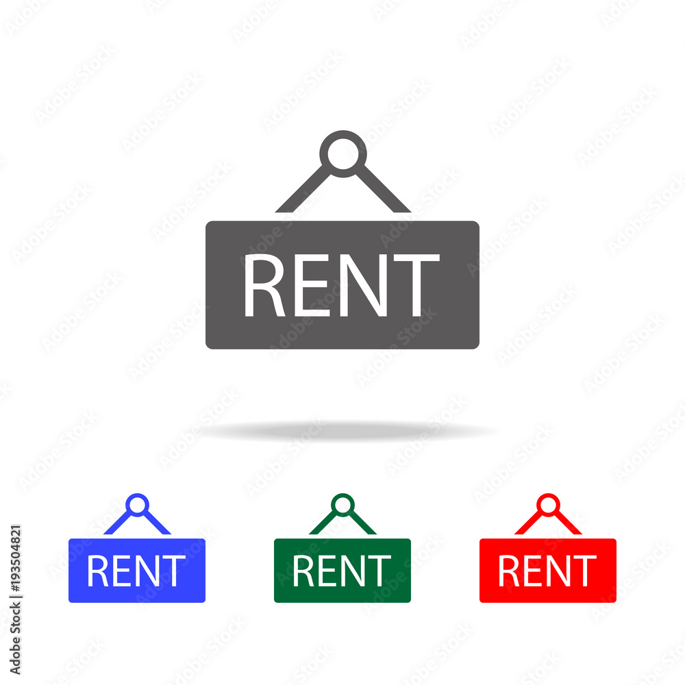Poster rental hanging icon. elements in multi colored icons for mobile concept and web apps. icons for webs