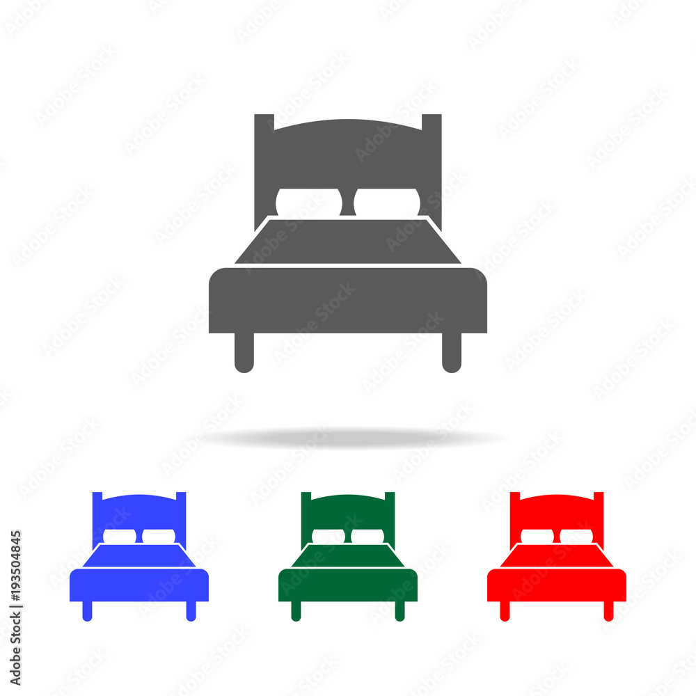 Poster double bed icon. elements in multi colored icons for mobile concept and web apps. icons for website 