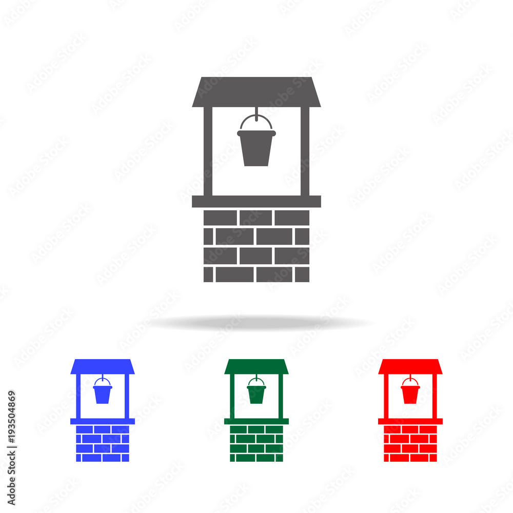 Poster well icon. elements in multi colored icons for mobile concept and web apps. icons for website design