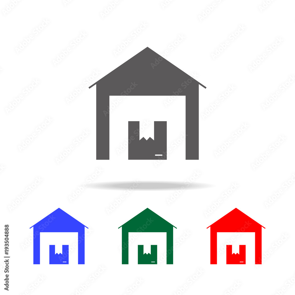 Poster delivery of a parcel icon. elements in multi colored icons for mobile concept and web apps. icons fo