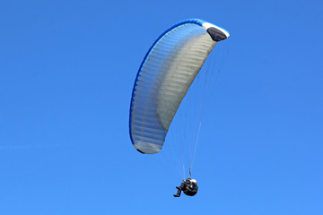 Paraglider flying