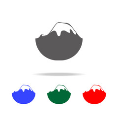 the mountains icon. Elements in multi colored icons for mobile concept and web apps. Icons for website design and development, app development