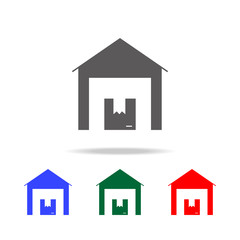 delivery of a parcel icon. Elements in multi colored icons for mobile concept and web apps. Icons for website design and development, app development