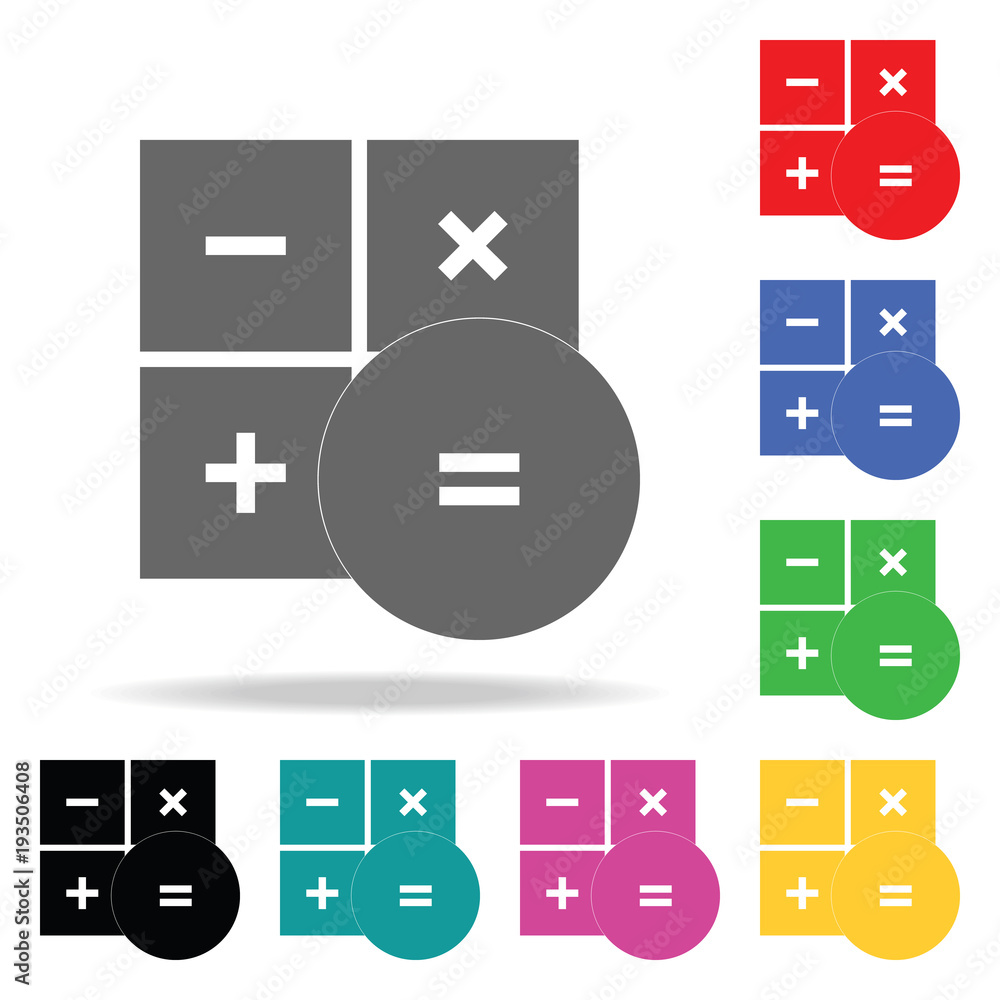 Poster calculator sign icon. elements in multi colored icons for mobile concept and web apps. icons for web