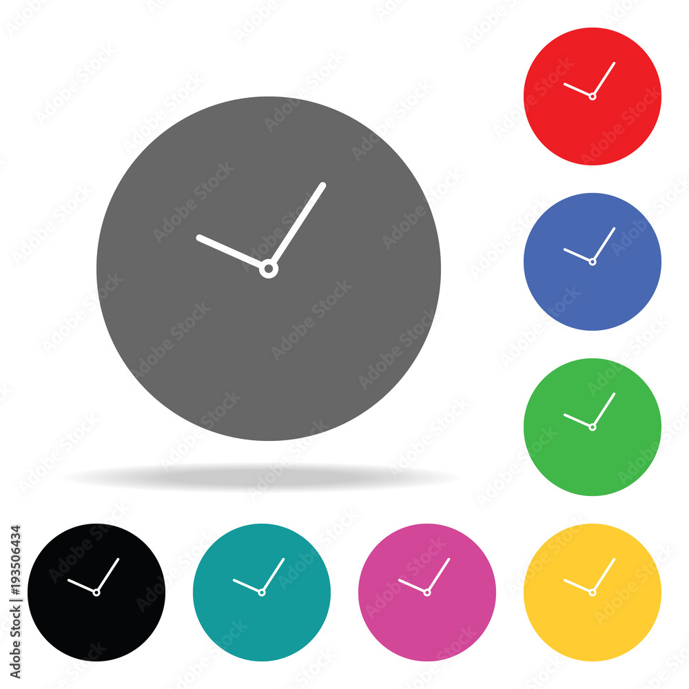 Poster Clock logo icon. Elements in multi colored icons for mobile concept and web apps. Icons for website design and development, app development