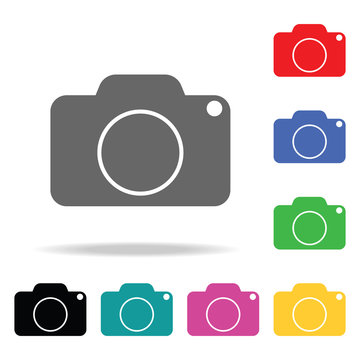 Camera Icon. Elements in multi colored icons for mobile concept and web apps. Icons for website design and development, app development
