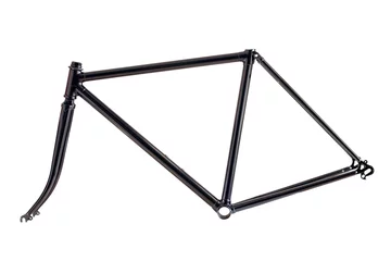 Crédence de cuisine en verre imprimé Vélo Vintage black bicycle frame