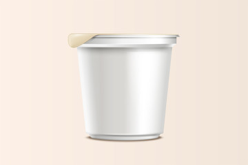 Blank food container mockup