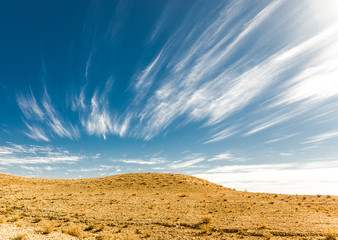 Desert hill clouds shapes, south Israel landscape. - obrazy, fototapety, plakaty