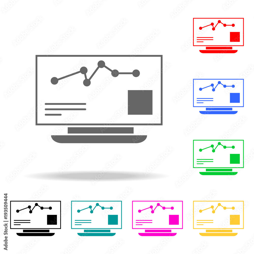 Poster stock market monitoring icon. elements in multi colored icons for mobile concept and web apps. icons