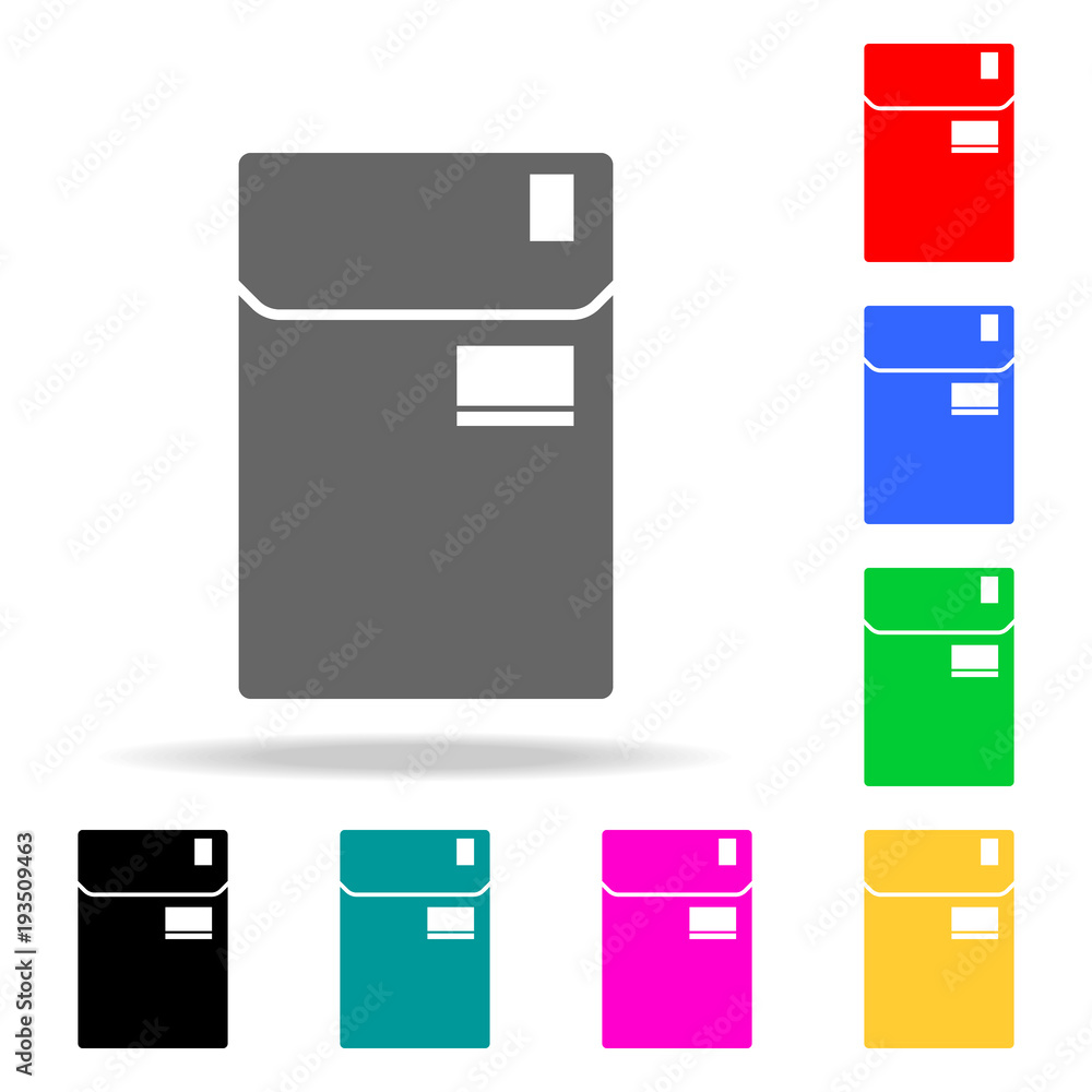 Poster folder icon. elements in multi colored icons for mobile concept and web apps. icons for website desi