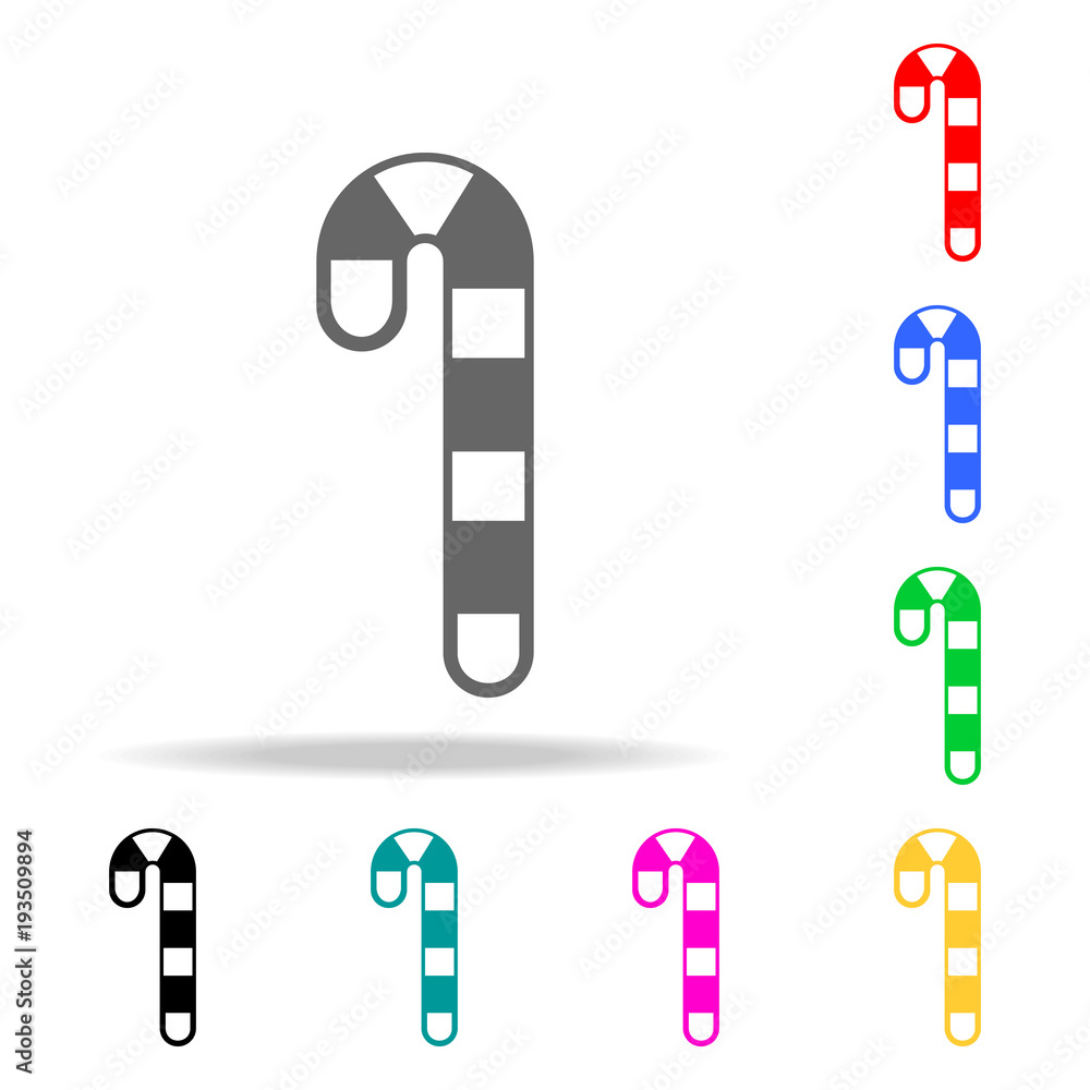 Poster candy cane icon. elements in multi colored icons for mobile concept and web apps. icons for website 