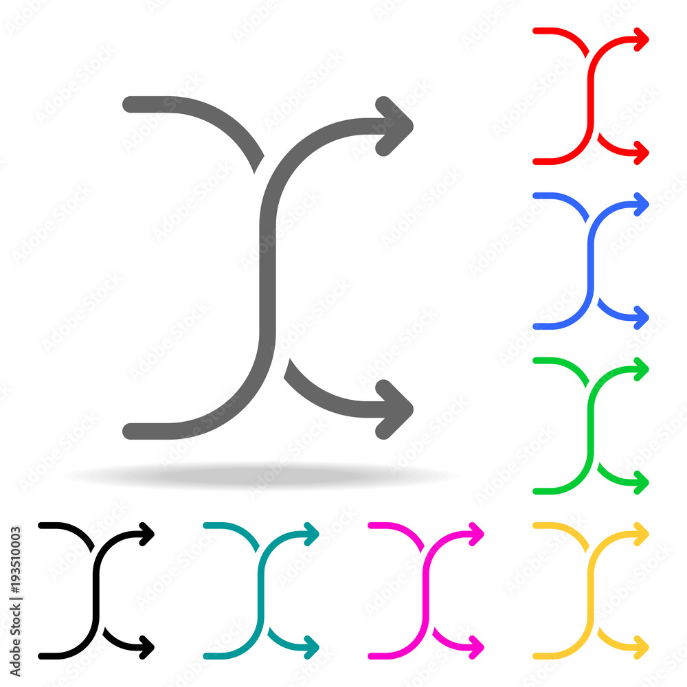 Poster shuffle sign icon. elements in multi colored icons for mobile concept and web apps. icons for websit