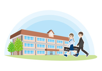中学の友達のイラスト